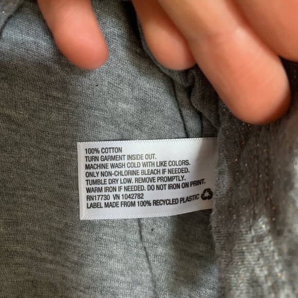 NWOT A New Day Grey w Gold Glitter Top S - Picture 5 of 5